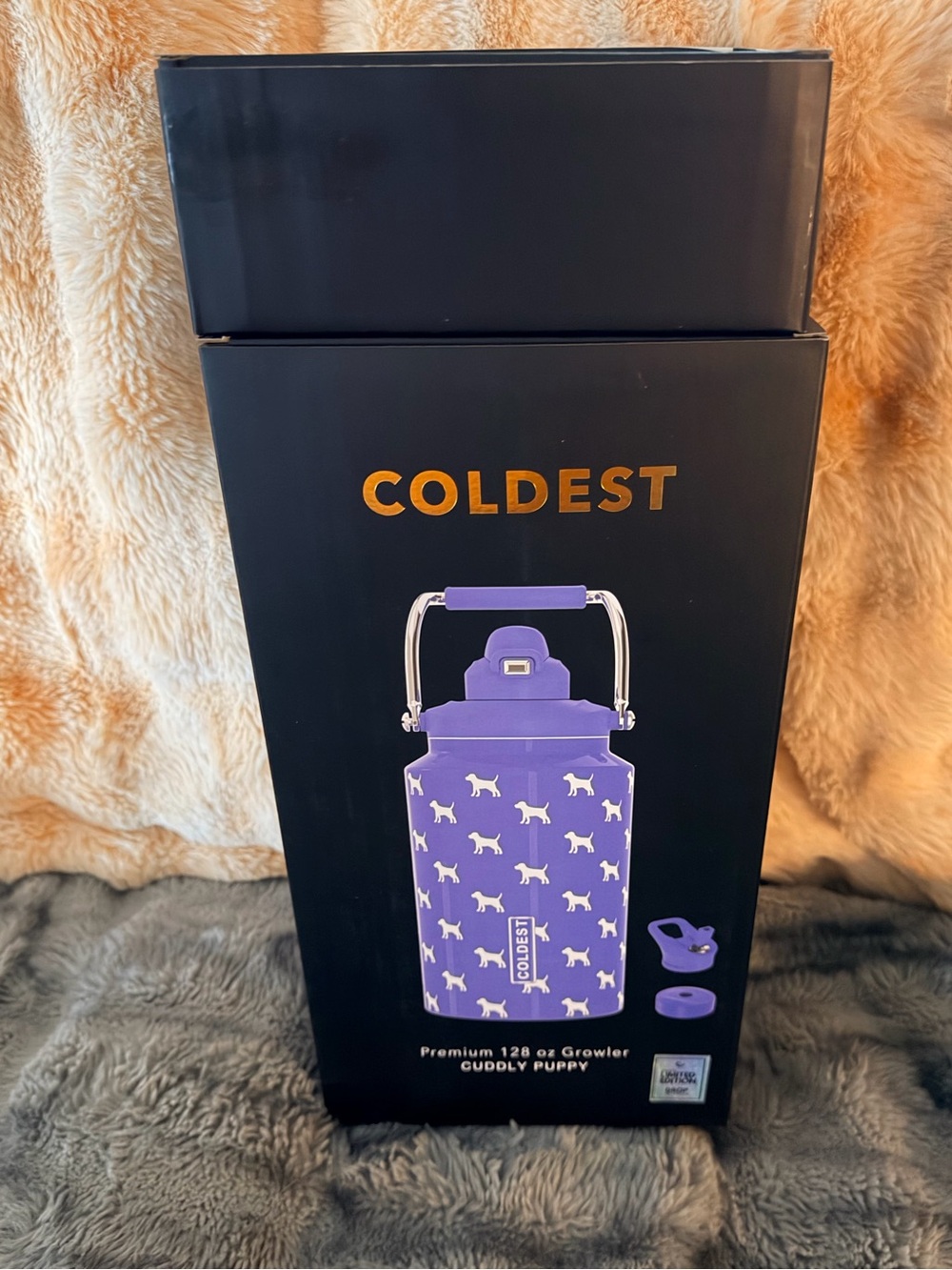 Coldest Cuddly Puppy Insulated Growler - Purple